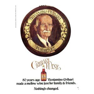 1974 Cribari Wine Made A Mellow Wine Vintage Print Ad Cask Barrel Head Wall Art